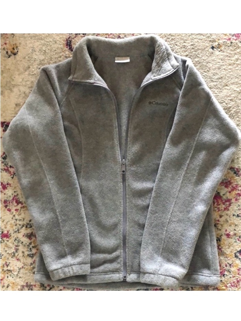 Columbia Women’s Light Gray Teddy Fleece Zip Jacket